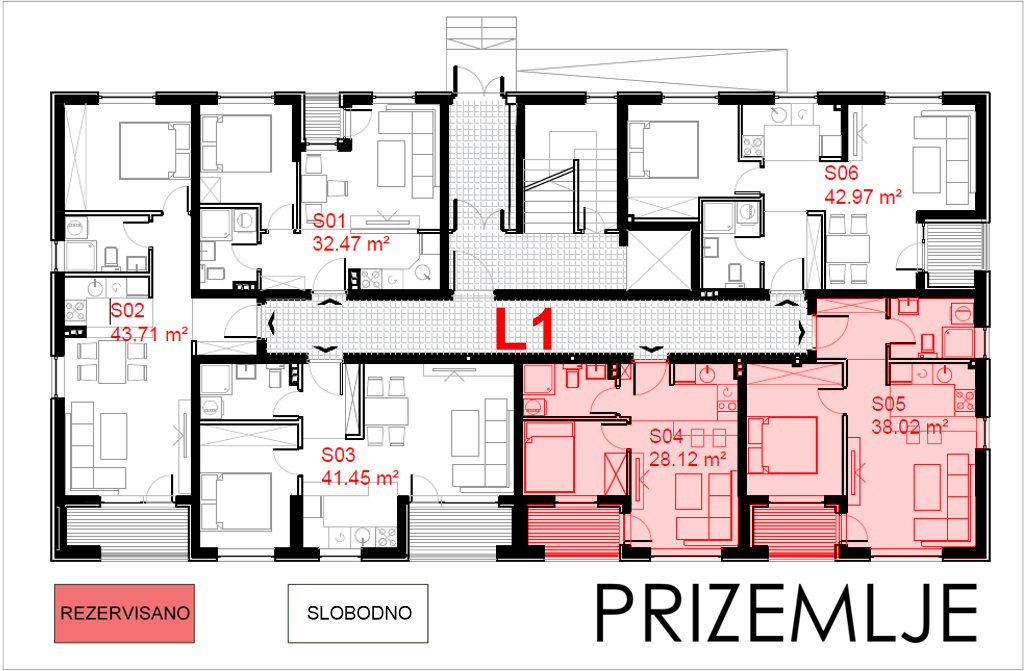 L1, prizemlje