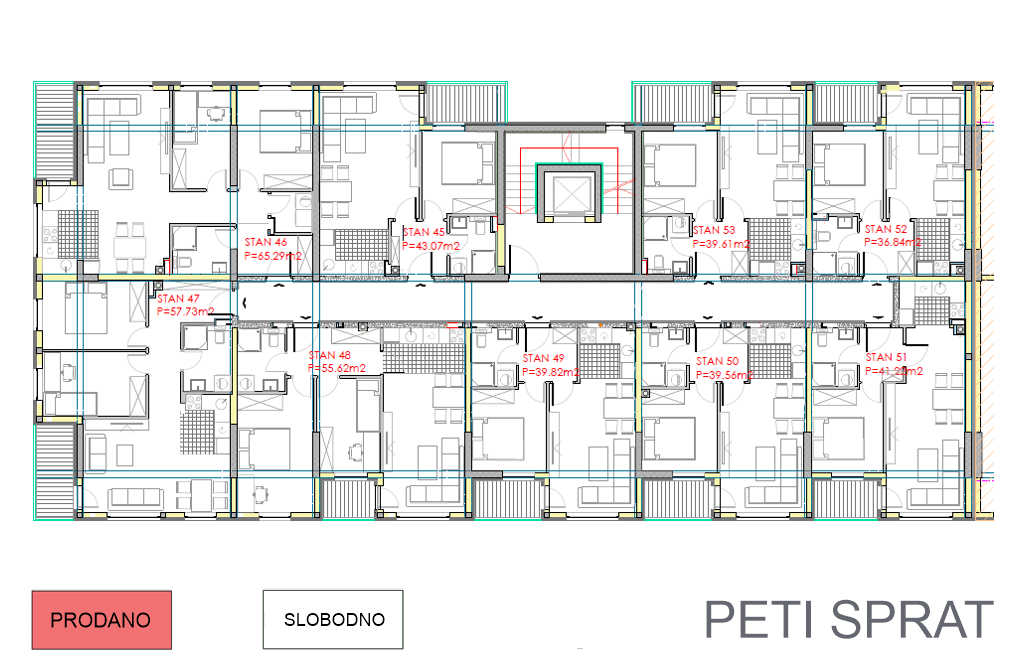 Lazarevo L2, 5. sprat